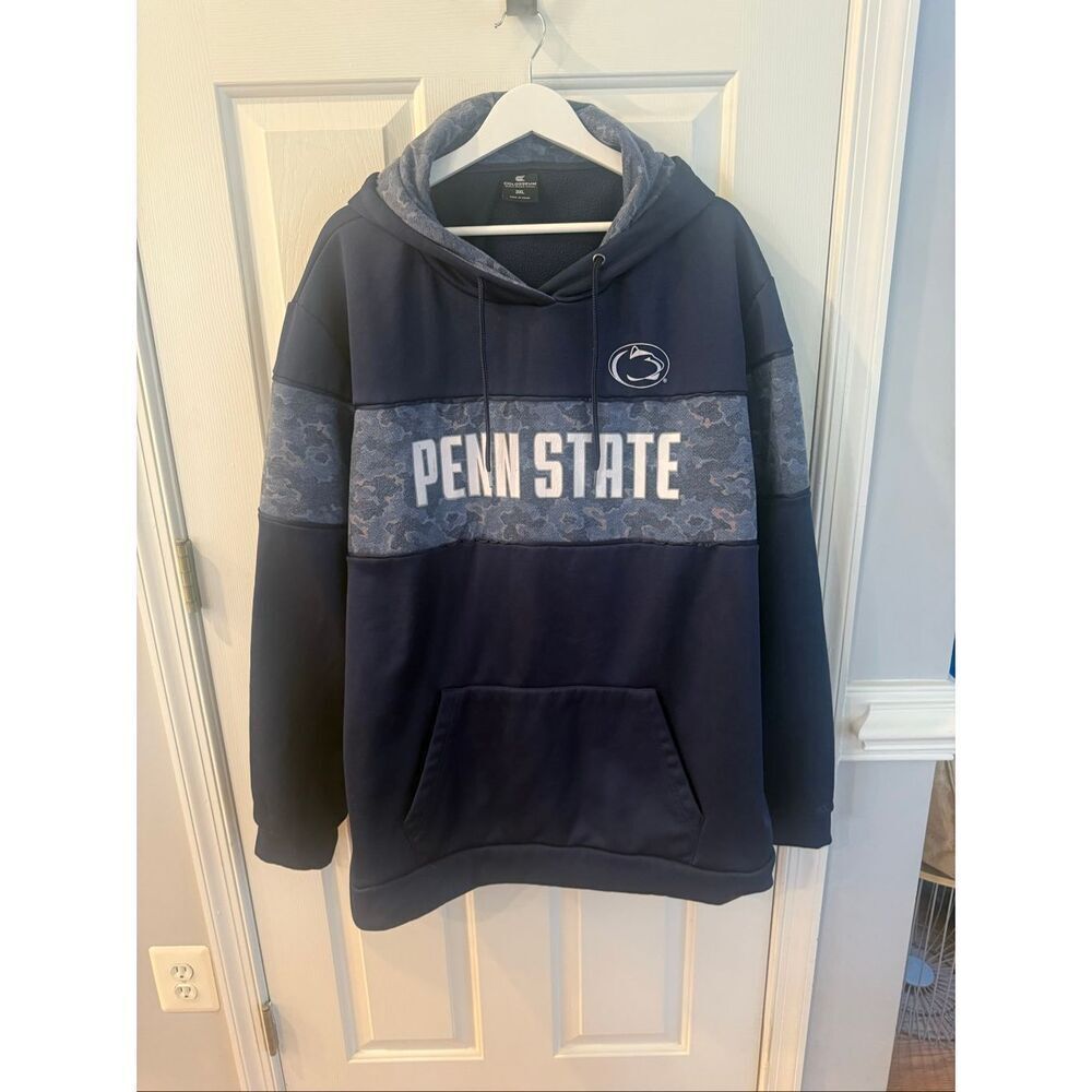 Colosseum Navy Penn State Nittany Lions Military Appreciation Hoodie sz 3XL EUC